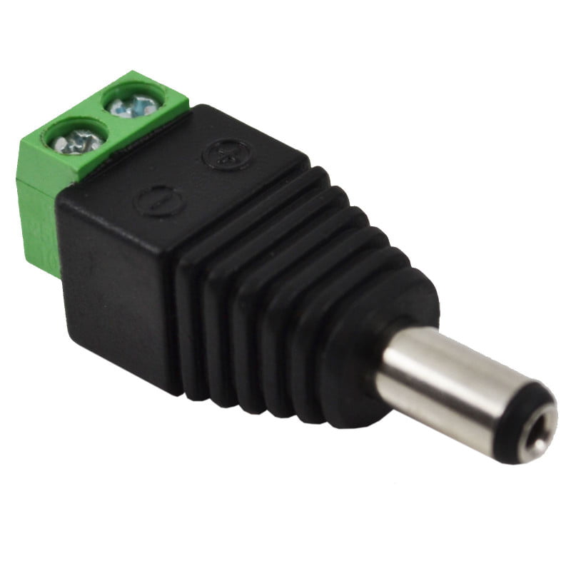 DC Barrel Jack Plug (Male) with Screw Terminal 5.5mm x 2.1mm