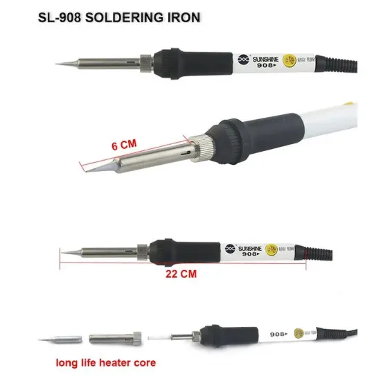 SL-908 Soldering Iron 220V 60W Adjustable Temperature