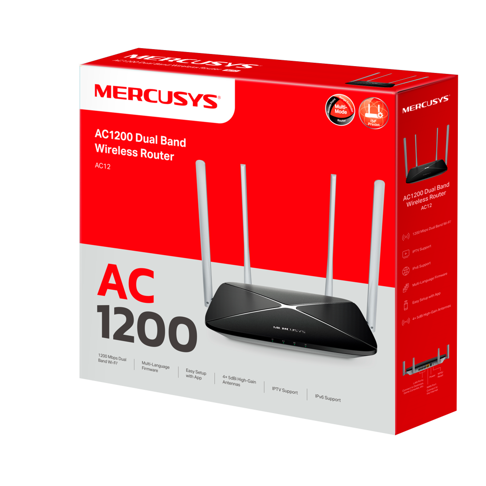 Mercusys AC12 AC1200 Dual-Band Wireless Router